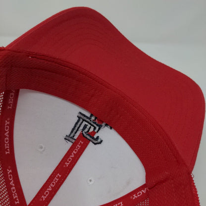 LC Warriors Snapback Trucker Hat Red OSFA Mesh Back Embroidered Legacy