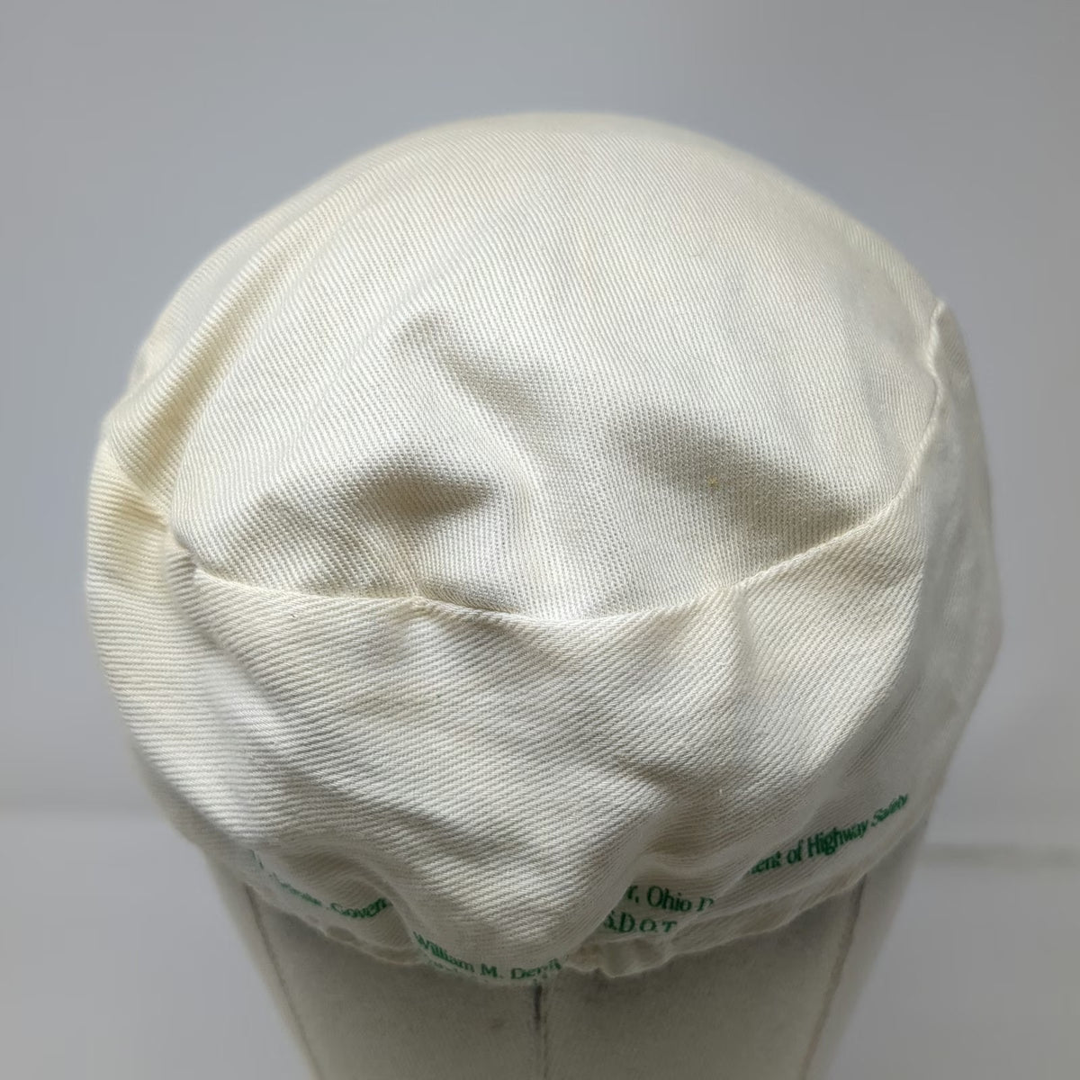 Army Cap White Green One Size Drive Toward Tomorrow Ohio ODOT Highway Safety Hat