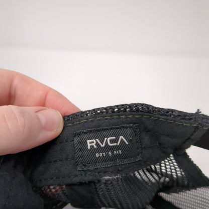 VA RVCA Snapback Trucker Hat Brown Boys One Size Mesh Back Colorblock