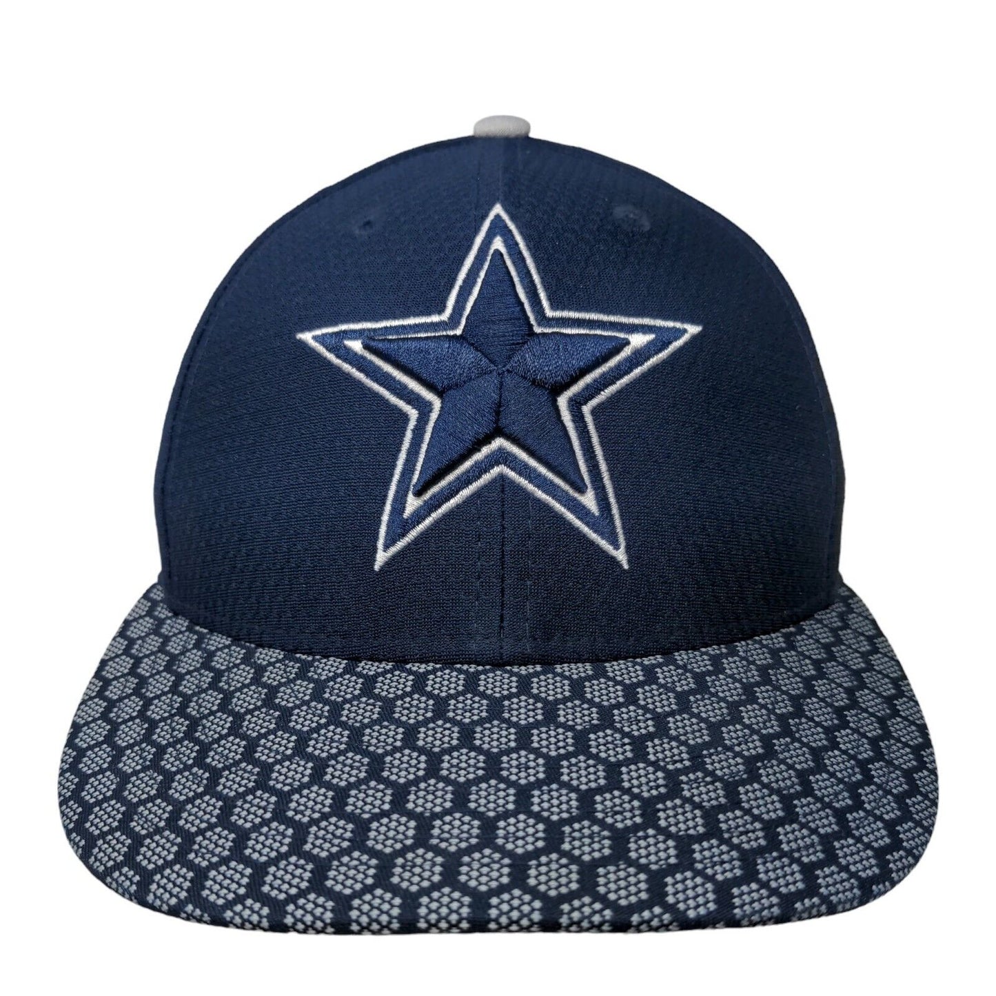 New Era Men's Fitted Hat Blue 7 Embroidered Dallas Cowboys Logo 59Fifty