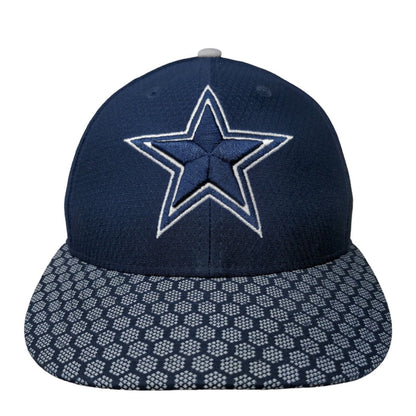 New Era Men's Fitted Hat Blue 7 Embroidered Dallas Cowboys Logo 59Fifty