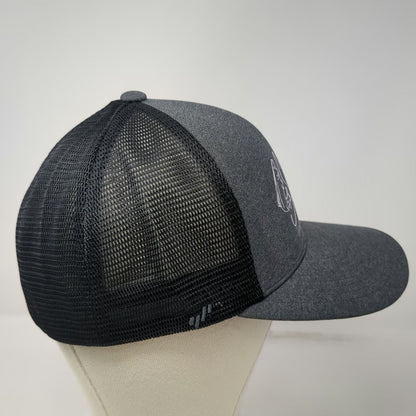 Flexfit Baseball Cap Gray XL Soldotna Trophy Lodge Alaska Fishing Mesh Hat