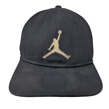 Jordan Jumpman Fitted Hat Black 7 1/4 Embroidered Vent Holes 6 Panel