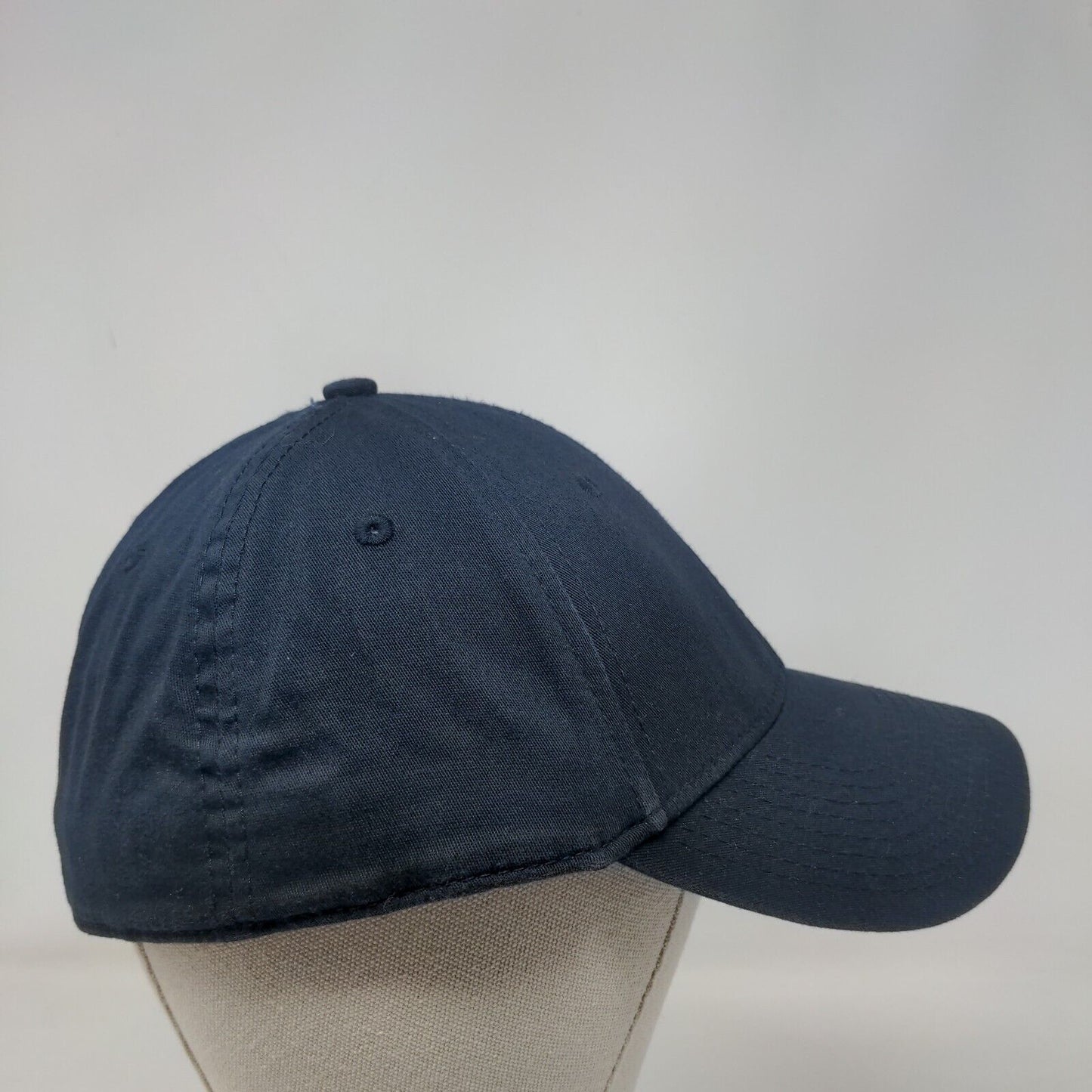 Feaster Fitted Hat Blue M/L Embroidered Logo Vented Holes 6 Panel New Era