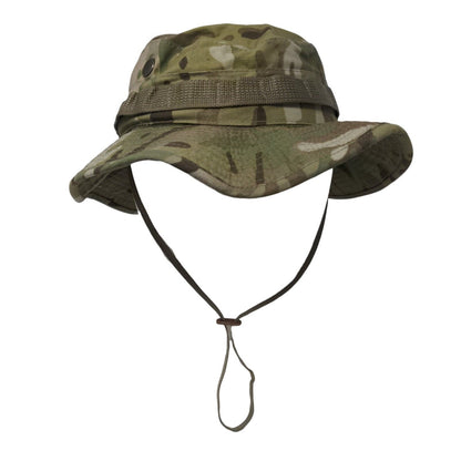 Bernard Cap Co Boonie Hat Camo 7 1/4 Multi Adjustable Chin Strap Army