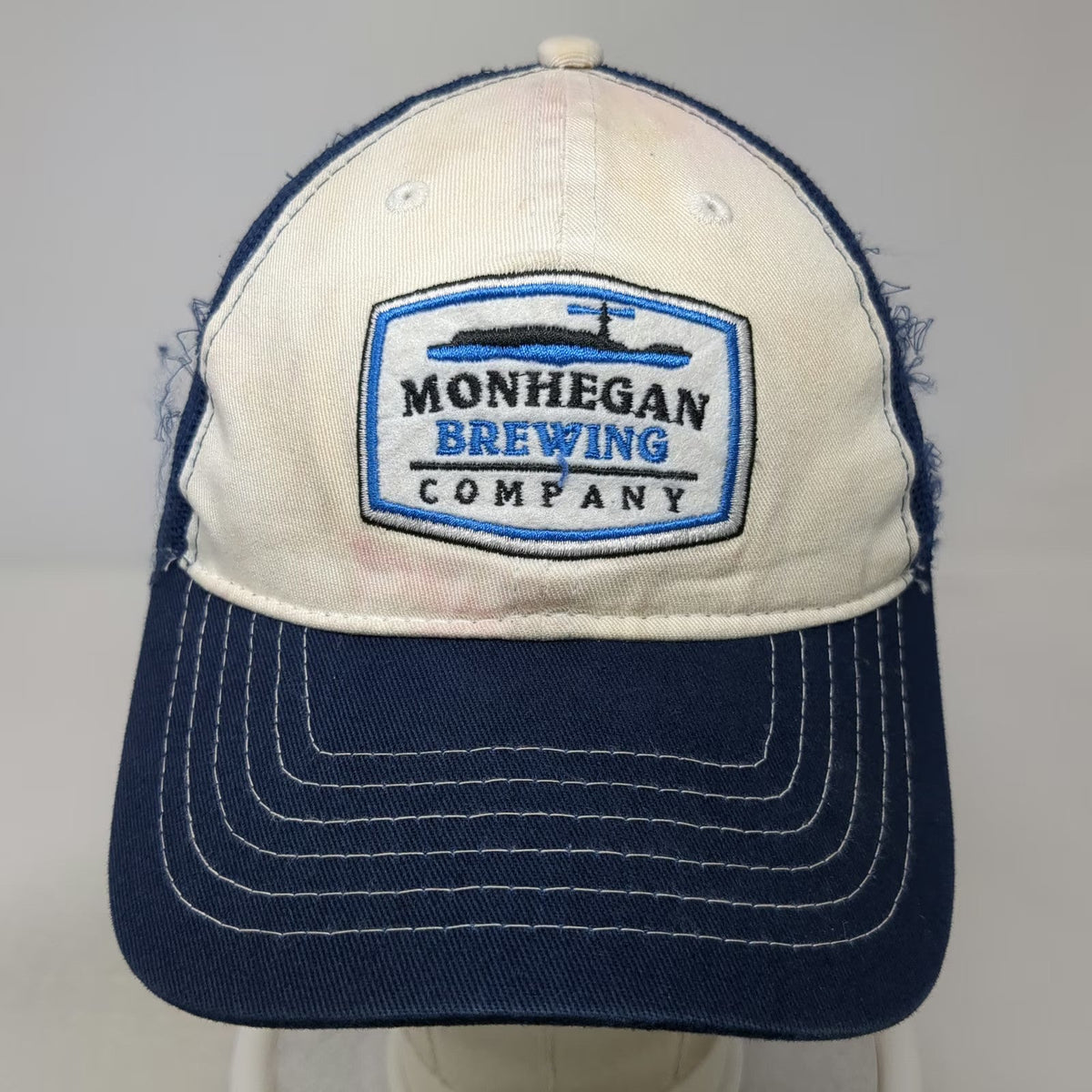 Brewery Branding Co Monhegan Brewing Co Trucker Hat Blue One Size Mesh Snapback