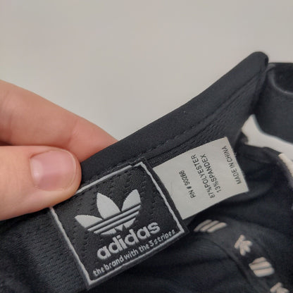 Adidas Strapback Hat Black OSFA Adjustable Lightweight 3-Stripes 6 Panel