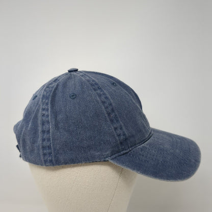 Unbranded Strapback Hat Blue Dark Denim One Size Adjustable Blank