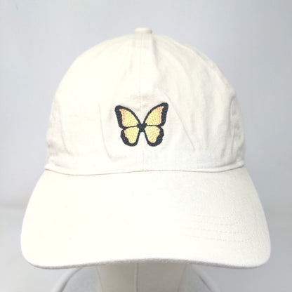 Butterfly Slideback Hat Brown Tan OSFM Embroidered Adjustable David and Young