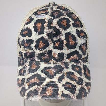 Beck's Strapback Baseball Cap Multicolor One Size Adjustable Mesh Back Leopard