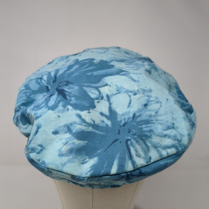 Custom Design By Lois Newsboy Cap Hat Blue One Size Tie Dye Blank