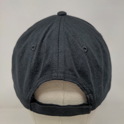 Melrose And Market Strapback Hat Black One Size Adjustable Vented Holes Blank