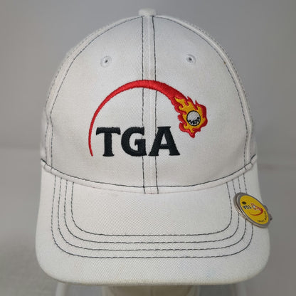 PowerBilt Baseball Cap White One Size TGA Premier Junior Golf Strapback hat Logo
