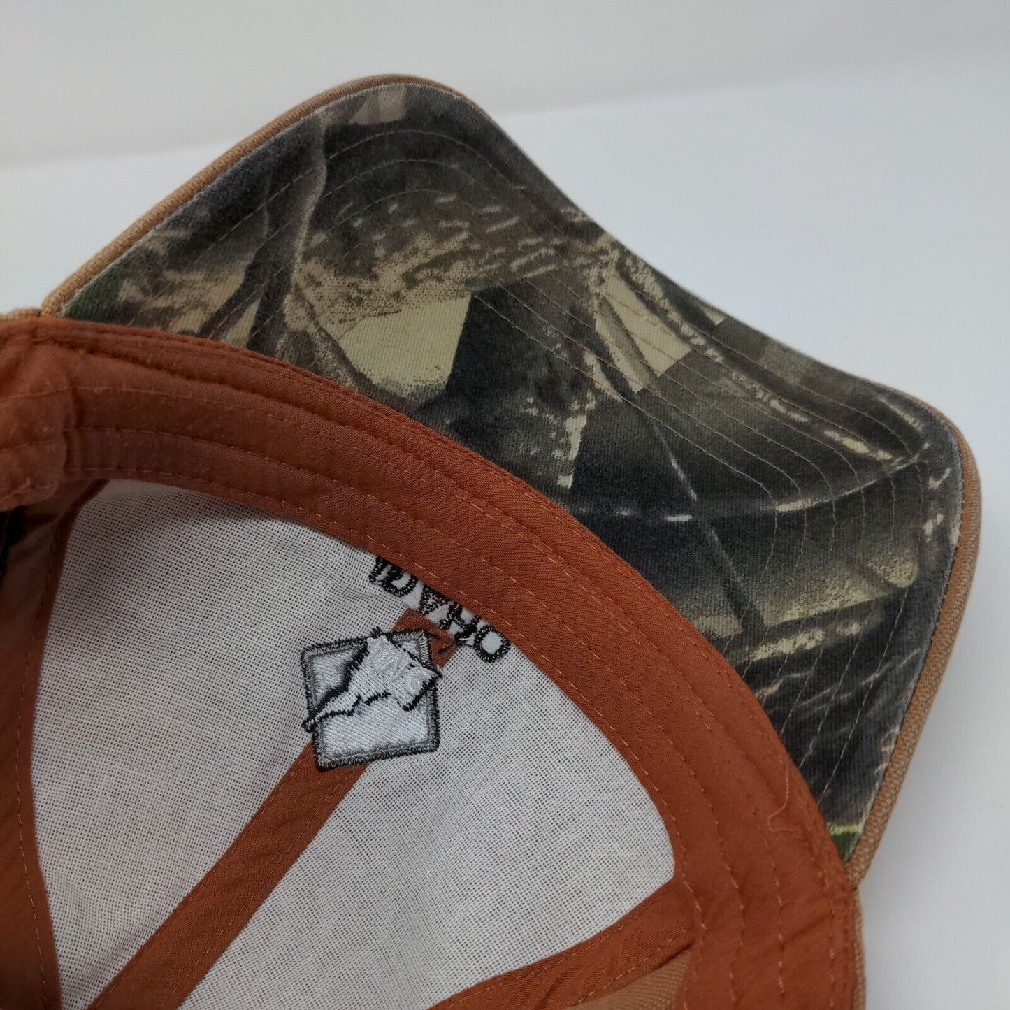 Idaho Materials & Construction Strapback Hat Tan OSFM Embroidered Otto