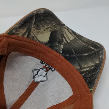 Idaho Materials & Construction Strapback Hat Tan OSFM Embroidered Otto