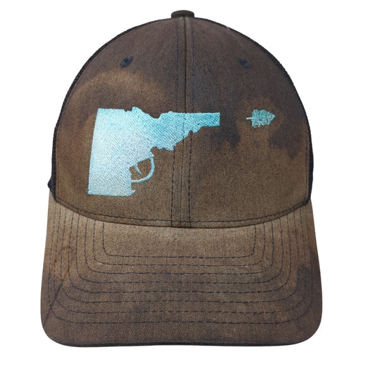 Idaho Gun Fitted Mesh Back Trucker Hat Black One Size Flexfit Outdoor
