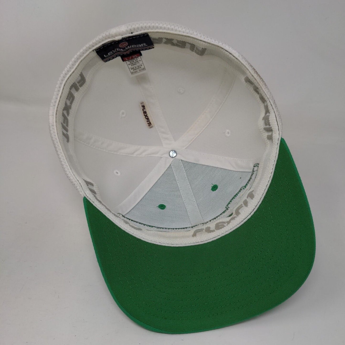 Levelwear Fitted Golf Hat Green Large/XL Colorblock Flexfit 6 Panel
