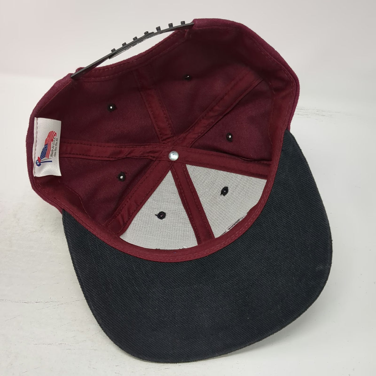 Fender Hat Red Black Snapback USA Made Music Guitar Logo Embroidered Vintage