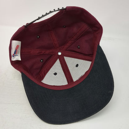 Fender Hat Red Black Snapback USA Made Music Guitar Logo Embroidered Vintage