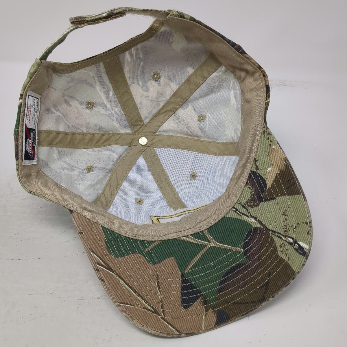 Otto Baseball Cap Green Camo One Size Meridian Drafting Design Strapback Hat