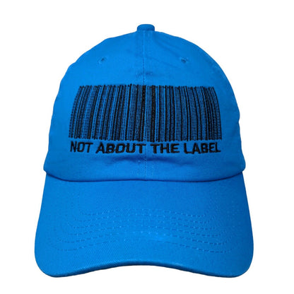 Unbranded Men's Slideback Hat Blue Size OSFM Embroidered Bar Code Label Logo