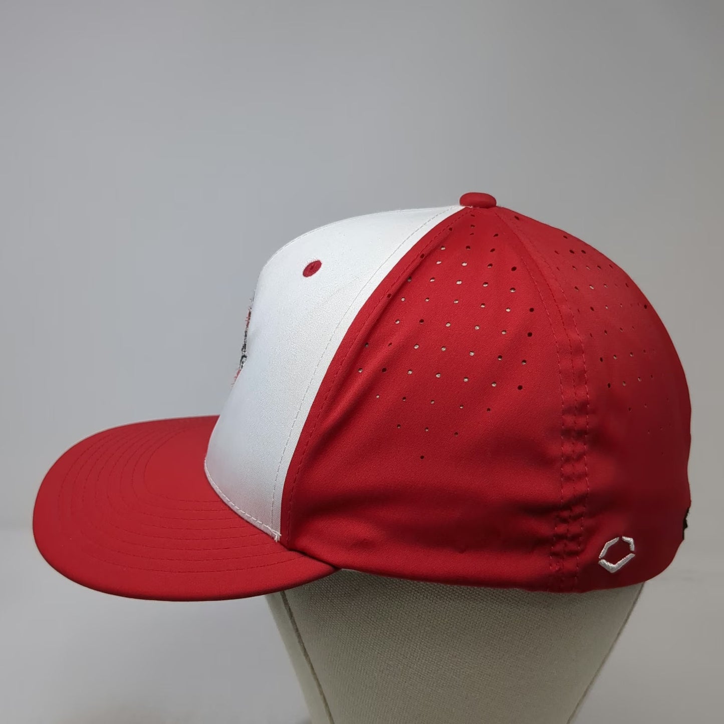 EvoShield Baseball Cap Red White M Warriors Perforated Flexfit Team Logo hat