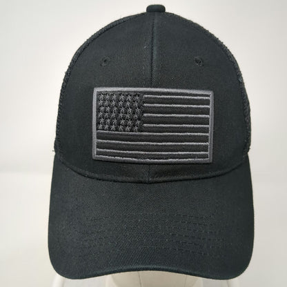 Black Eagle Trucker Hat Black One Size American Flag Mesh Snapback Cap