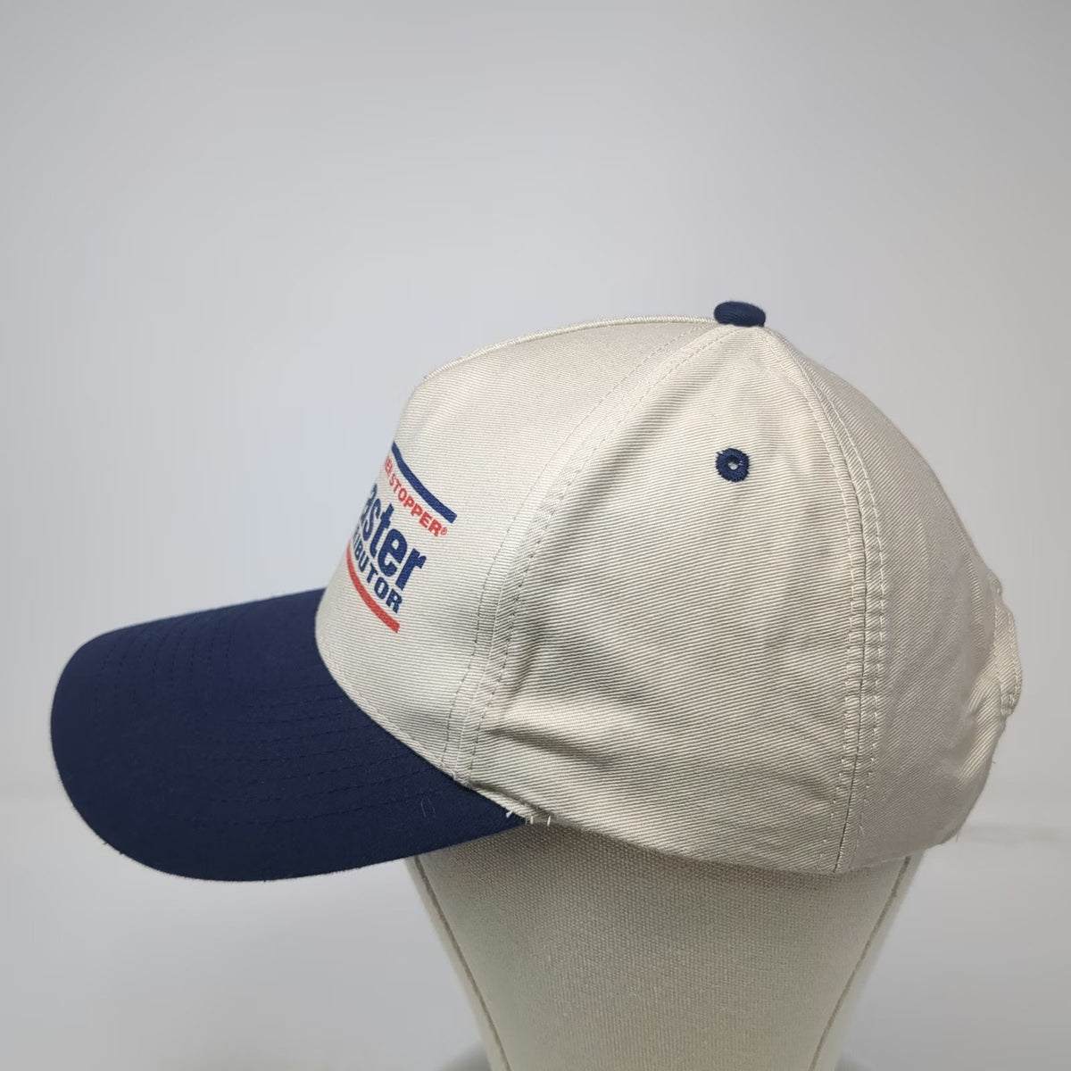 Mohr's GAF Weather Stopper Master Distributor Hat Beige Blue One Size Snapback