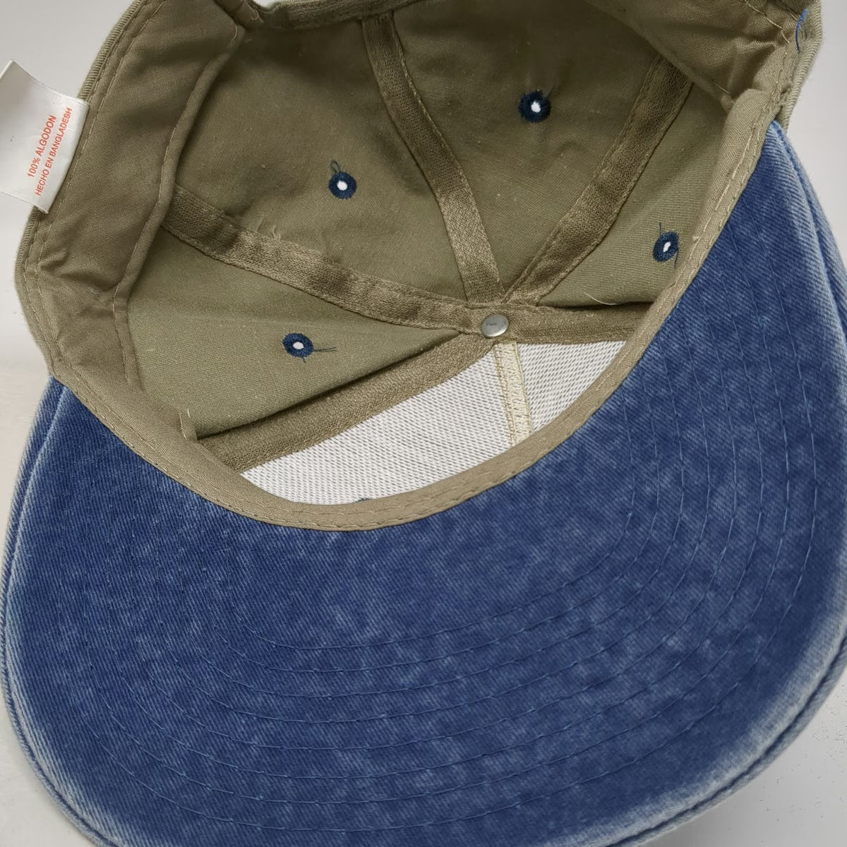 Cobra Caps 5 Panel Hat Beige Blue One Size Idaho iPAK Strapback Adjustable Logo