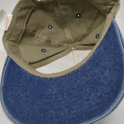 Cobra Caps 5 Panel Hat Beige Blue One Size Idaho iPAK Strapback Adjustable Logo