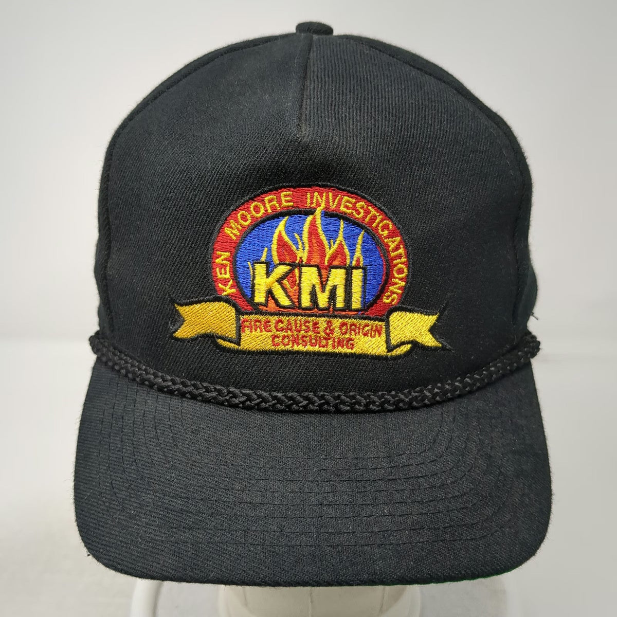 Otto 5 Panel Black One Size Rope Fire Investigation KMI Green Underbrim Hat