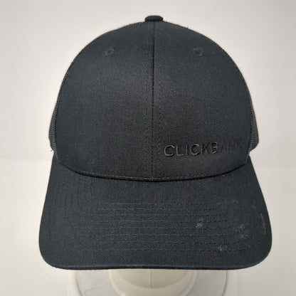 ClickBank Snapback Mesh Back Trucker Hat Black One Size Yupoong 6 Panel