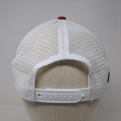 Redfish Lake Lodge Snapback Trucker Hat Red One Size Adjustable Mesh Back Legacy