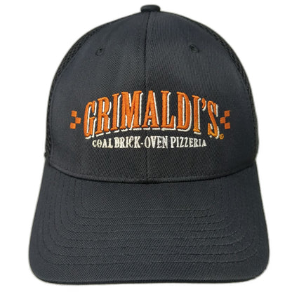 Flexfit Baseball Cap Black XL Grimaldi's Coal Brick Oven Pizzeria Mesh Hat