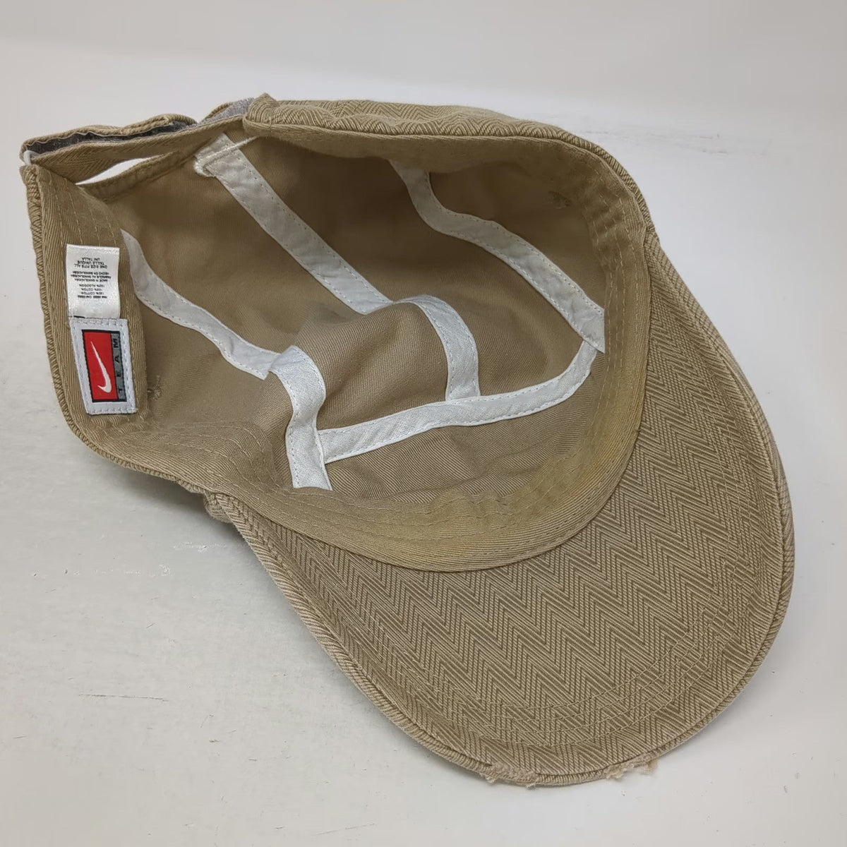 Boise State Broncos NCAA Nike 5 Panel Hat Beige One Size Herringbone Strapback