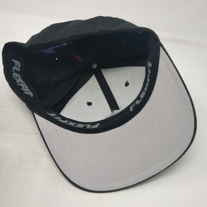 Port Authority Baseball Cap Black M Interfor Embroidered Logo Flexfit Fitted Hat