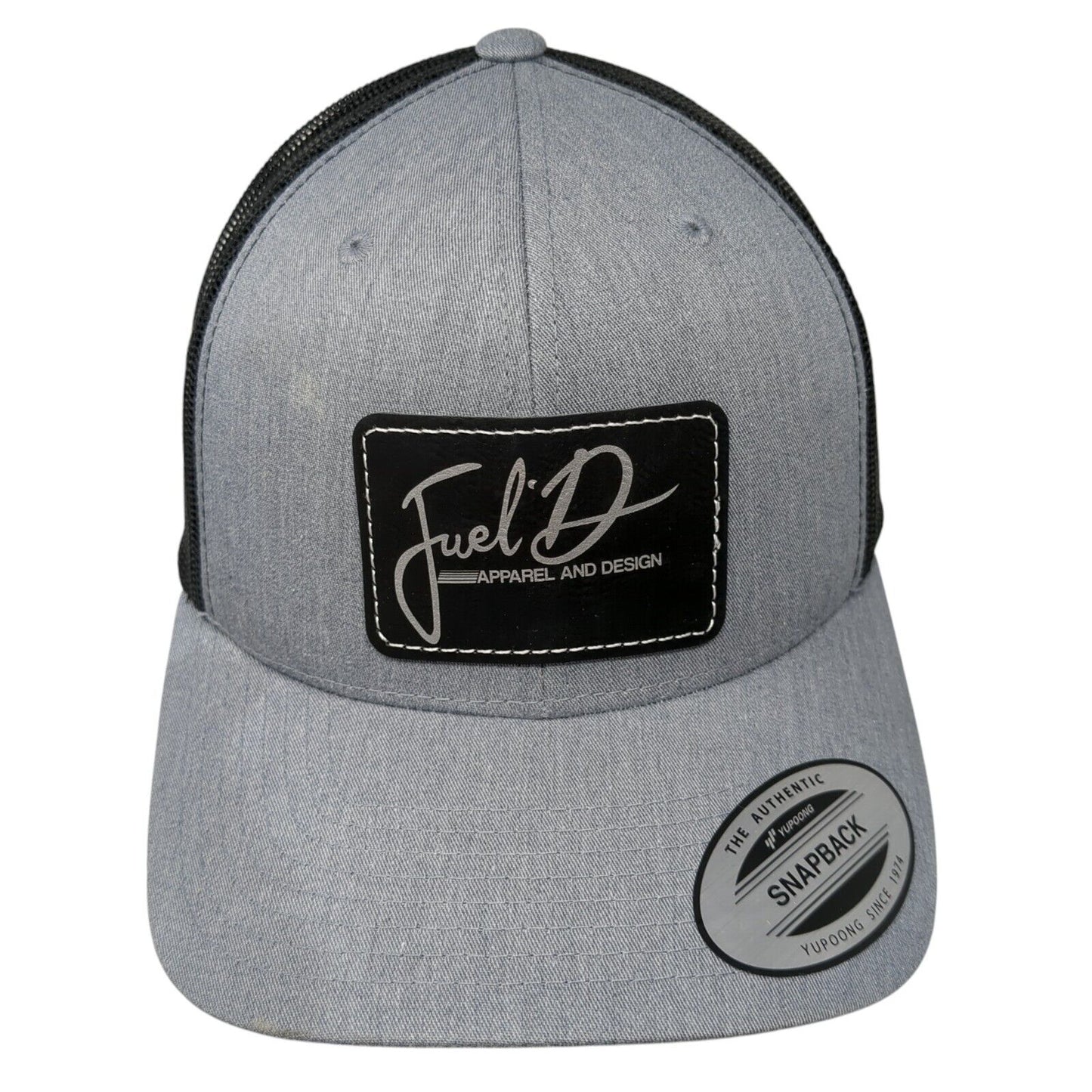 Fuel D Apparel and Design Snapback Trucker Hat Gray OS Adjustable Mesh Yupoong
