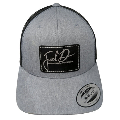 Fuel D Apparel and Design Snapback Trucker Hat Gray OS Adjustable Mesh Yupoong