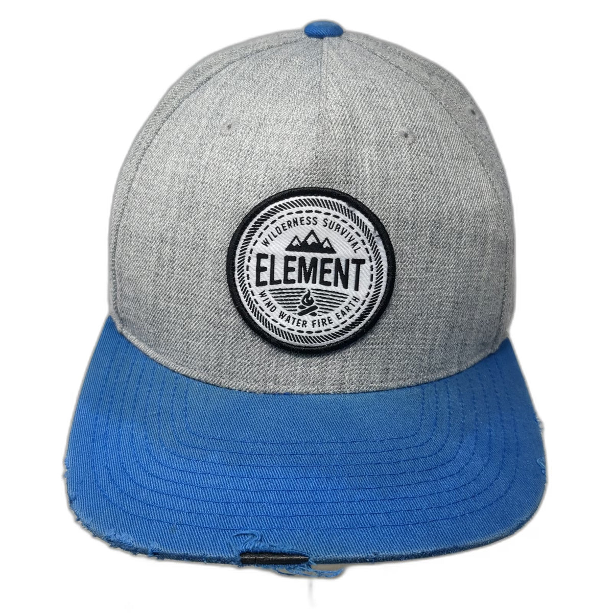 Element Snapback Hat Gray Blue One Size Graphic Wilderness Survival Mountain