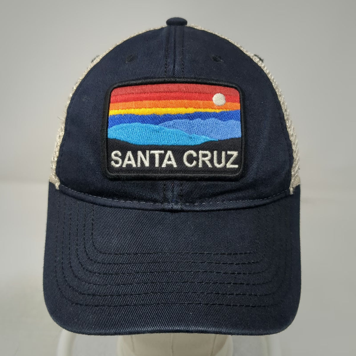 Legacy Santa Cruz Trucker Hat Blue OSFM Mesh Snapback Sunset Patch California