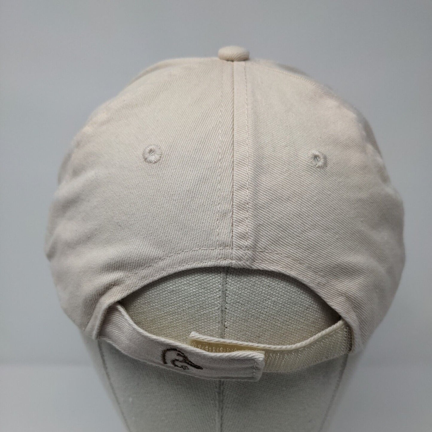 Green Wing Ducks Unlimited Strapback Hat Tan OSFA Adjustable Embroidered
