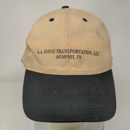 A.A. Davis Transportation LLC Strapback Hat Tan OSFA Colorblock 6 Panel