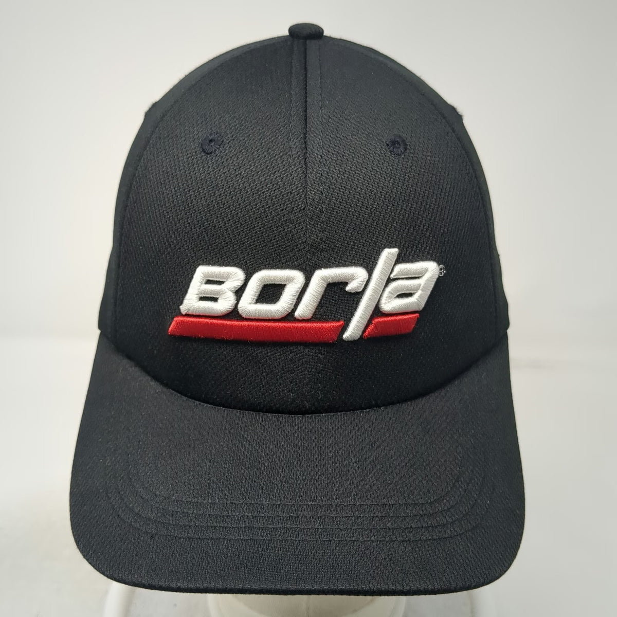 Borla Baseball Cap Black One Size Performance Mesh Strapback Exhaust Logo Hat