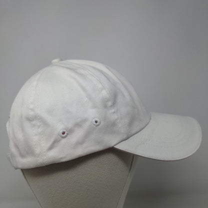 Pink Stuff Women's Strapback Hat White Adjustable Embroidered Logo Cotton