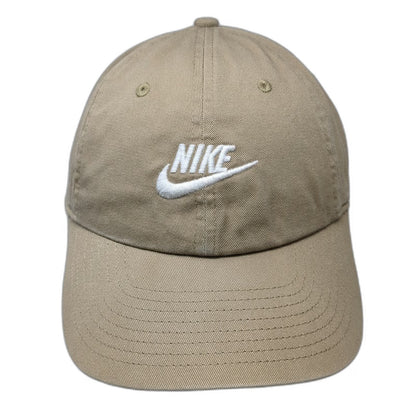 Nike Baseball Cap Brown M Slideback Embroidered Logo Swoosh Cotton Sport Hat