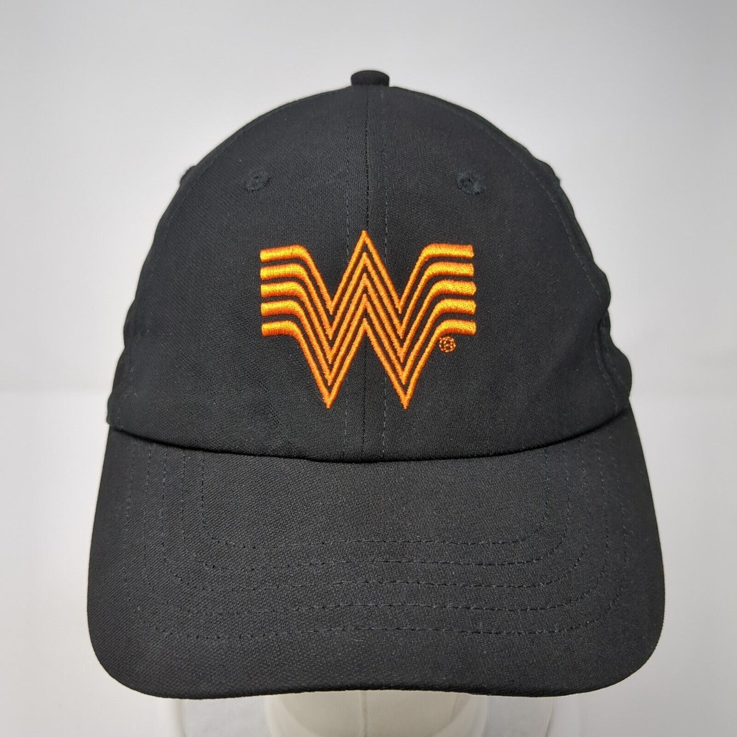 Whataburger Strapback Hat Black One Size Adjustable Embroidered 6 Panel