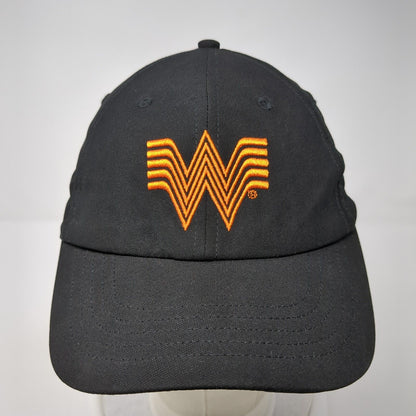 Whataburger Strapback Hat Black One Size Adjustable Embroidered 6 Panel