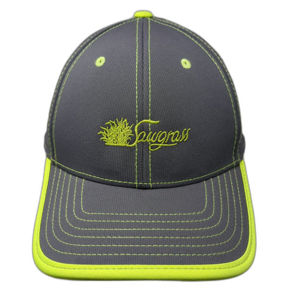 Imperial Baseball Cap Gray Yellow One Size Strapback Sawgrass Golf Hat Graphic
