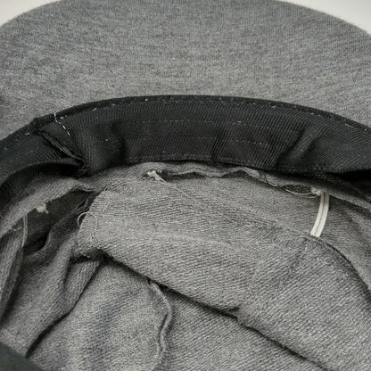 Army Cap Gray One Size Ruched Gathered Jersey Knit Fitted Soft Lightweight Hat