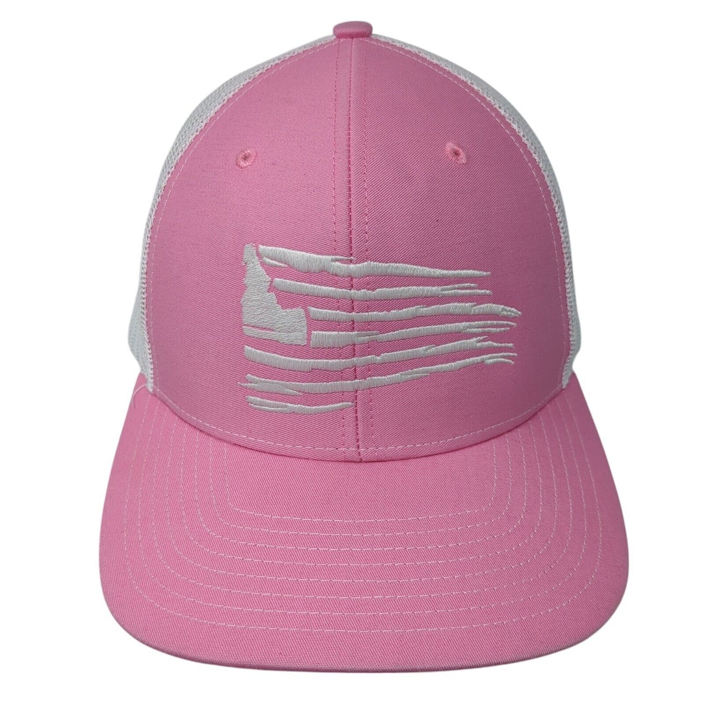 Richardson Snapback Trucker Hat Pink One Size Adjustable 6 Panel Mesh Back